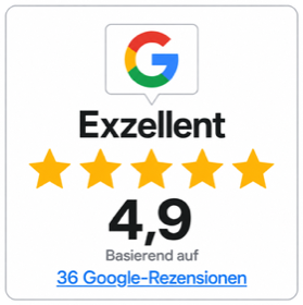 Google Bewertungen: Exzellent, 4,9 von 36 Rezensionen